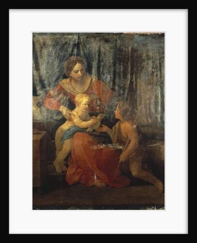 Madonna and Child with St. John the Baptist in an Interior, c.1640 by Guido Reni