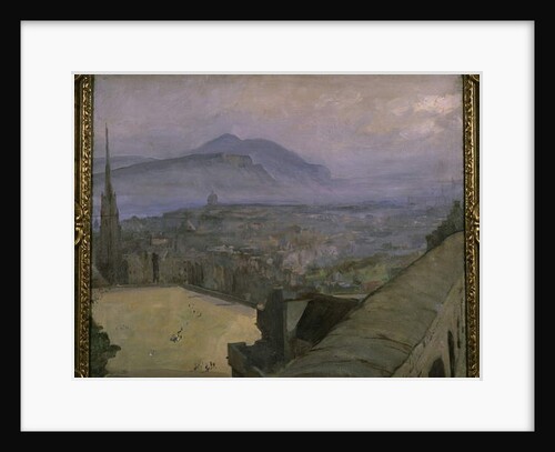 A View of Edinburgh from the Castle, looking across the Esplanade towards Arthur's Seat and Salisbury Crags by John Lavery