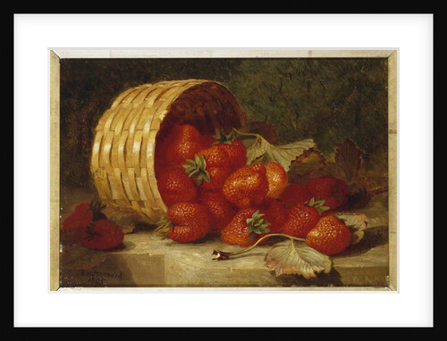 Strawberries in a Wicker Basket on a Ledge, 1895 by Eloise Harriet Stannard