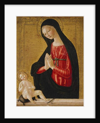 The Madonna adoring the Child by Neroccio di Landi