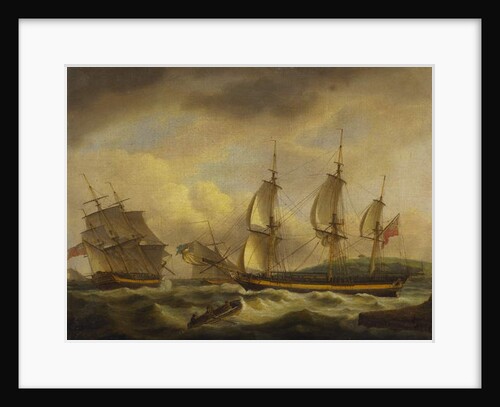 A Merchant Ship in two Positions by an Estuary off the South West Coast by Thomas Luny