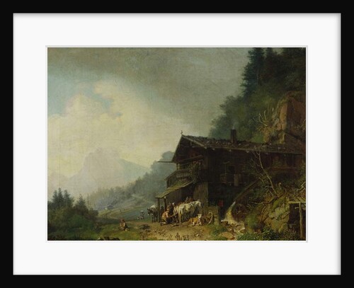 A Forge in the Bavarian Alps by Heinrich Burkel