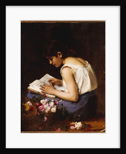 A Girl Reading by Alexei Alexevich Harlamoff