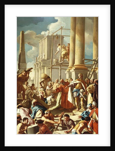 Robert of Anjou constructing the Church of Santa Chiara, Naples by Francesco de Mura