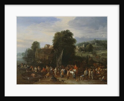 Travellers boarding a Ferry by Theobald Michau