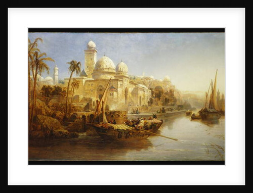 Vessels moored at the Steps of a Moorish Palace, 1875 by James Webb