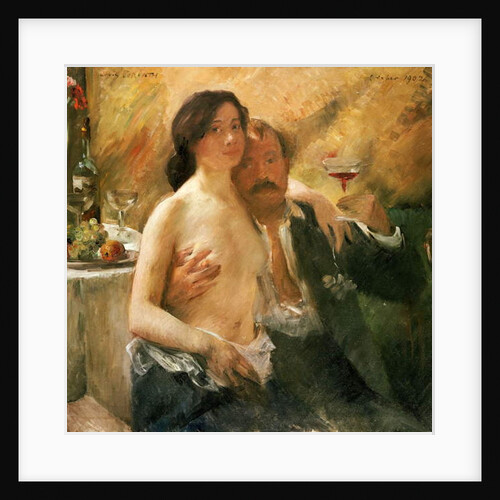 Self Portrait with Nude Woman and Glass, 1902 by Lovis Corinth