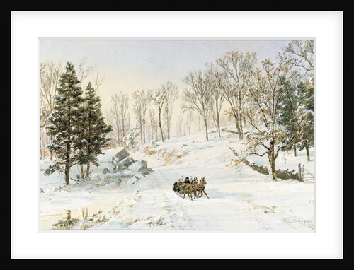 Winter on Ravensdale Road, Hastings-on-Hudson, 1890 by Jasper Francis Cropsey