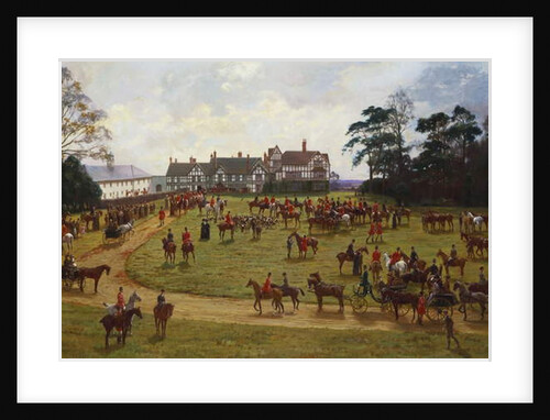 The Cheshire Hunt - the Meet at Calveley Hall by George Goodwin Kilburne