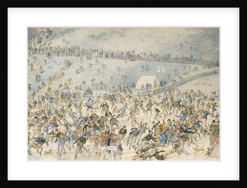 Figures Ice Skating, 1876 by Charles Altamont Doyle
