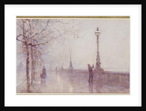The Last Lamp, Thames Embankment, 1892 by Rose Maynard Barton