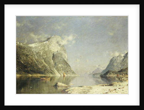 A Fjord Scene by Adelsteen Normann