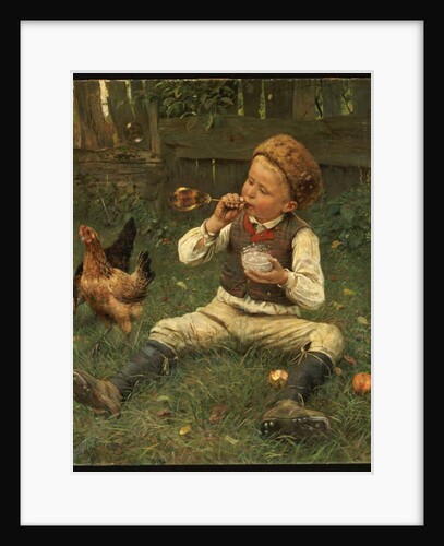 Blowing Bubbles, 1885 by Adolf Lins