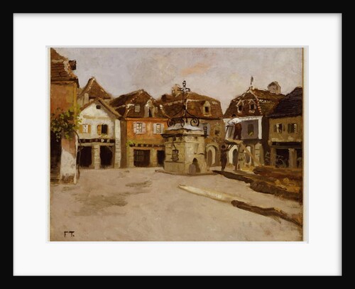 A Town Square by Fritz Thaulow