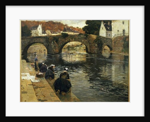 Washerwomen in the Morning at Quimperle by Fritz Thaulow