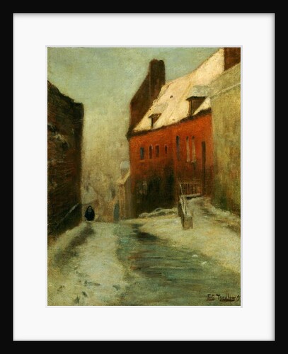 A Winter Street Scene, Montreuil, 1894 by Fritz Thaulow