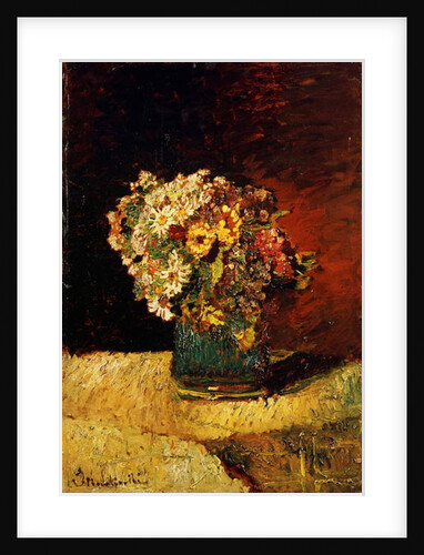A Vase of Flowers by Adolphe Joseph Thomas Monticelli