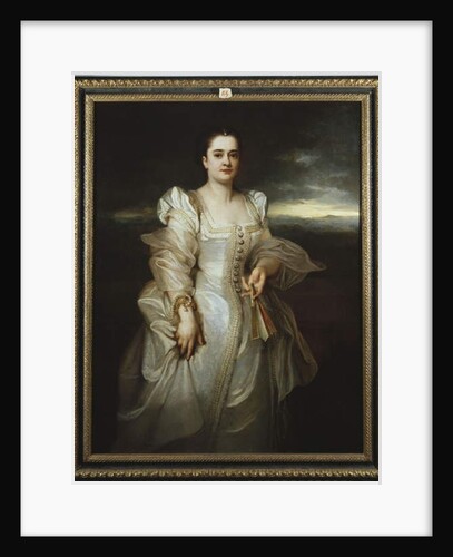 Portrait of a Lady wearing a White Dress embroidered with Pearls by Adolphe Joseph Thomas Monticelli