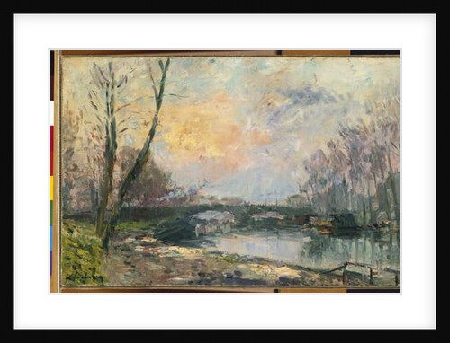 View of the Seine, Paris by Albert-Charles Lebourg