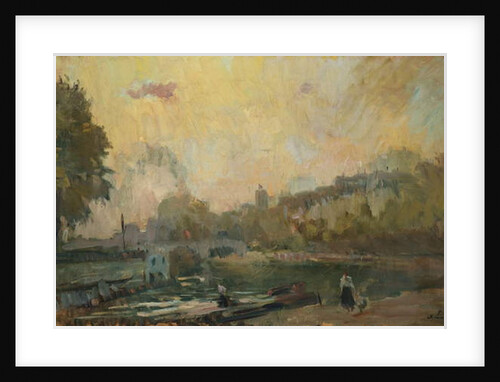 The Banks of the River Seine at St. Cloud by Albert-Charles Lebourg