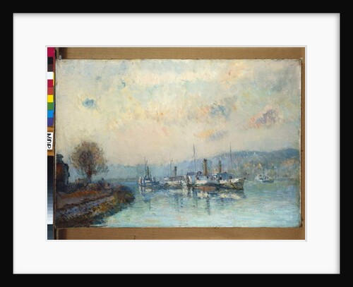 From the Boathouse, outskirts of Rouen by Albert-Charles Lebourg