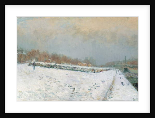Port de Bercy, Winter by Albert-Charles Lebourg