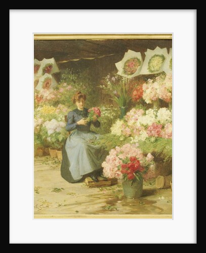 Flower Seller in front of the Madeleine Church by Victor Gabriel Gilbert