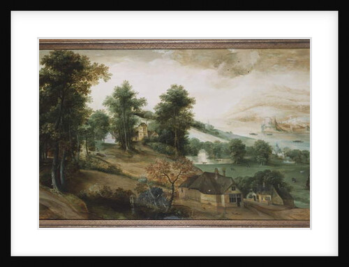 An Extensive Landscape with Cottages in the Foreground, 1561 by Jacob Grimmer