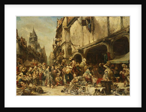 The Market Place, 1862 by Louis Eugene Gabriel Isabey