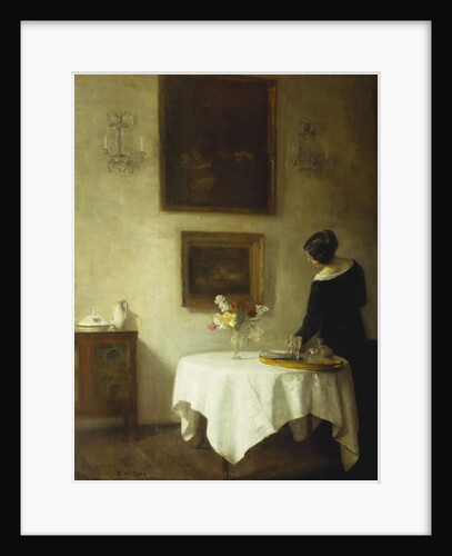 A Woman by a Dining Table by Carl Holsoe