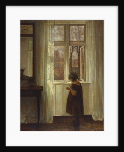 A Girl Standing at a Window by Carl Holsoe