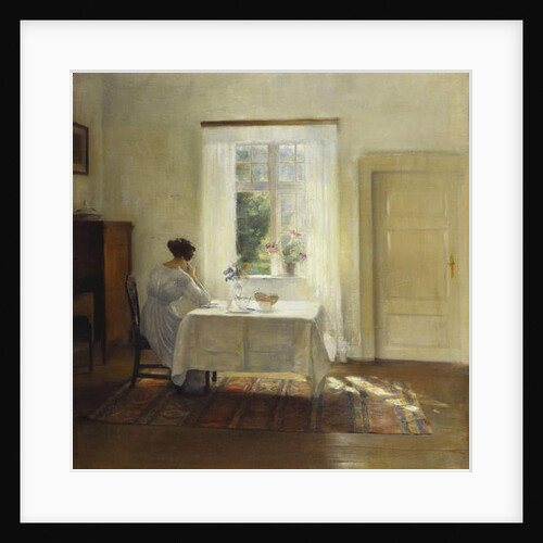 A Woman Seated at a Table by a Window by Carl Holsoe
