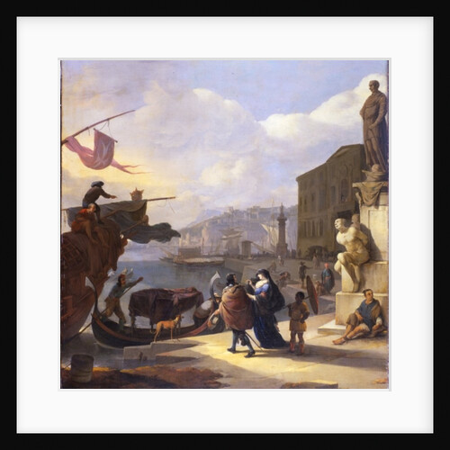 A Capriccio of a Mediterranean Port by Johannes Lingelbach