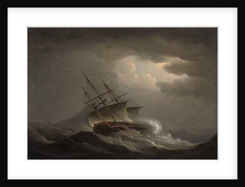 A frigate heeling in an offshore gale by Nicholas Pocock