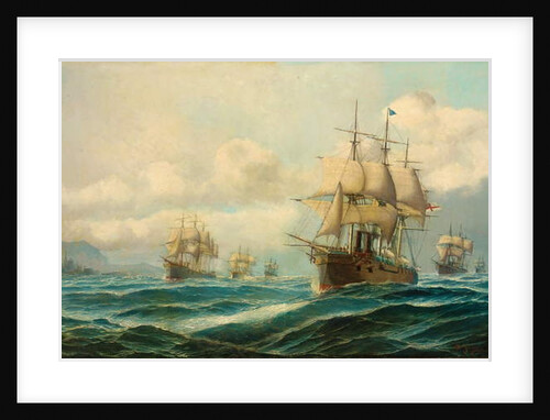 Vice-Admiral Phipps Hornby's squadron steaming through the Dardanelles on passage to Constantinople, February 1878 by David James