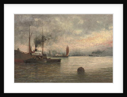 Unloading Cargo in a Harbour, 1871 by Ioannis Altamouras