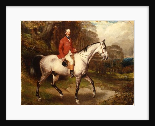 Portrait of Thomas Conolly, seated on a dappled grey hunter by William Osborne