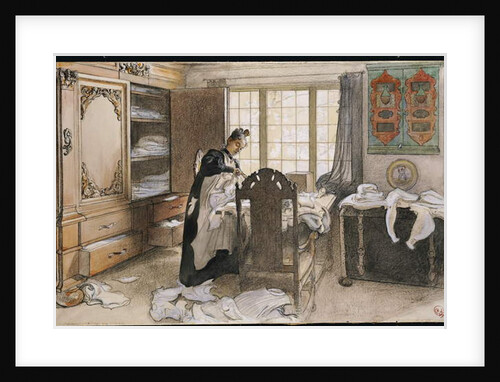 Karin by the Linen Cupboard, 1906 by Carl Larsson