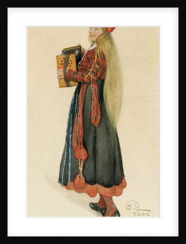 Lisbeth Playing the Accordian, 1909 by Carl Larsson