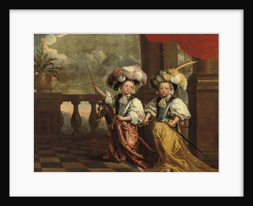 A double portrait of two boys by Jeanne Vergouwen