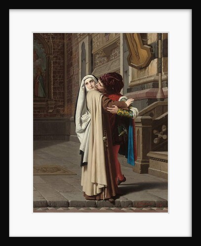 The Embrace of Fra Filippo Lippi and Lucrezia Buti, 1871 by Gabriele Castagnola