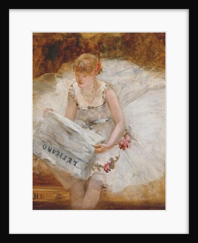 Ballerina Reading Le Figaro, c.1885 by Henri Gervex