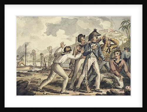 Captain Burney Discovering His Murdered Shipmates by Isaac Robert Cruikshank