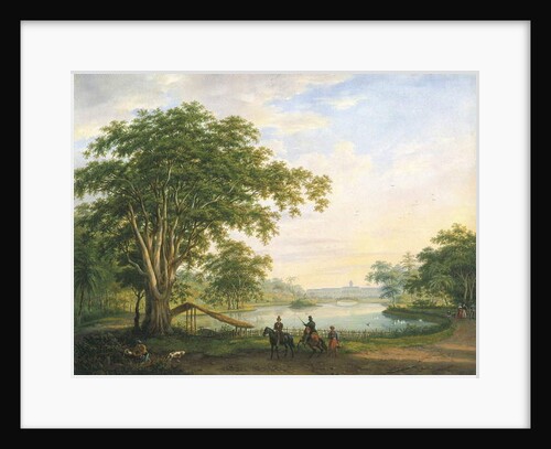 The garden facade of the old palace of the Governor-General at Buitenzorg before the earthquake of 1834 by Willem Troost