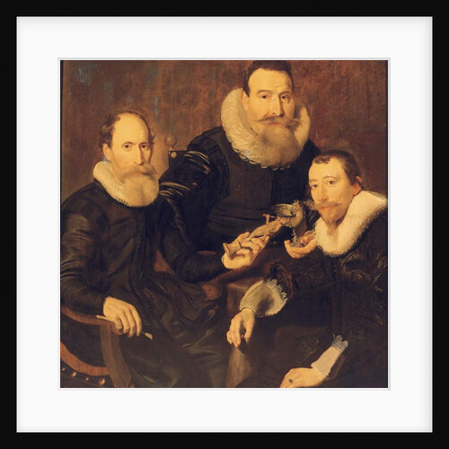 Group portrait of three gentlemen by Thomas de Keyser