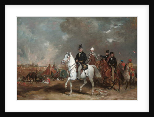 The Viscount Hardinge, Governor-general of India, accompanied by his two sons and Colonel Wood, on the battlefield of Ferozeshah by Francis Grant
