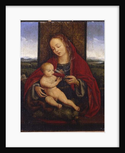 The Madonna and Child enthroned by Cornelis van (after) Cleve