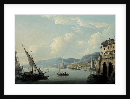 The Coast of Genoa, with the Lighthouse by John Thomas Serres