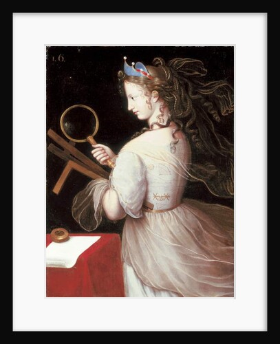 Portrait of Marie-Charlotte de la Tremouille, Duchess of Saxe-Iena, dressed as an allegory of Geomtery by Henri Beaubrun