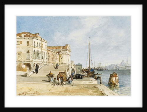View of the Zattere dock, Venice by Jacques Guiaud